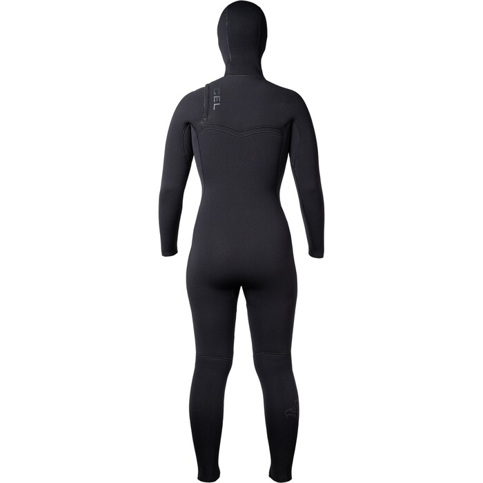 2024 Xcel Womens Comp+ 5/4mm Hooded Chest Zip Wetsuit WN54CPH4 - Black